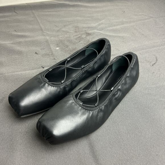Reformation NYCB Barbara Ballet Flats Sz 8.5 Elastic Strap